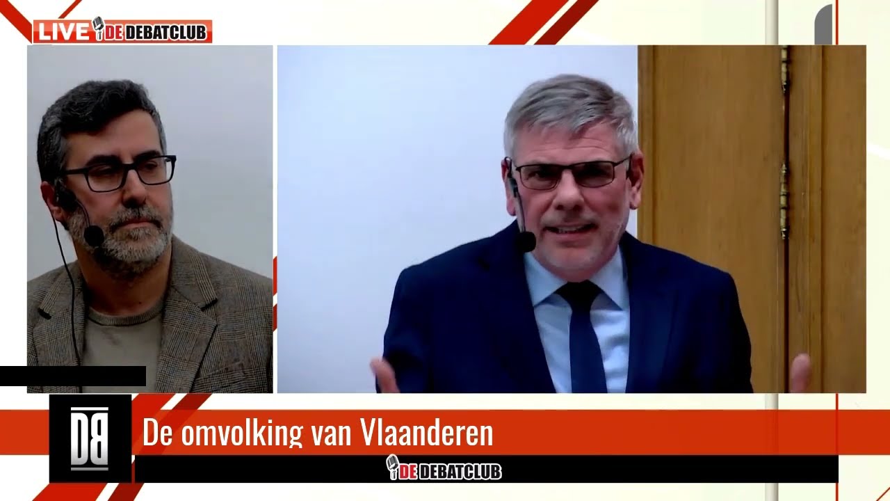 De Debatclub  debat over de omvolking van Vlaanderen. Filip Dewinter & Dyab Abou Jahjah