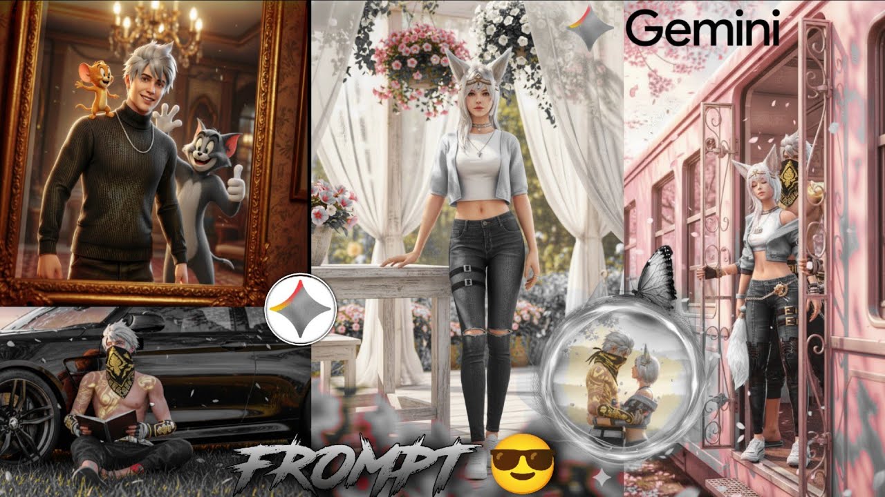 FREE FIRE 💫gemini ai photo editor 🤗 #prompt video new trending 🎉