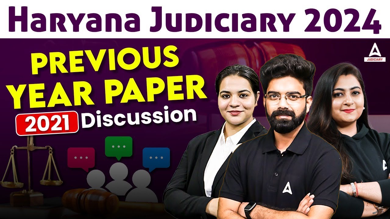 Haryana Judiciary 2024 | HJS Previous Year Question Paper (2021) Discussion | HJS Paper Analysis