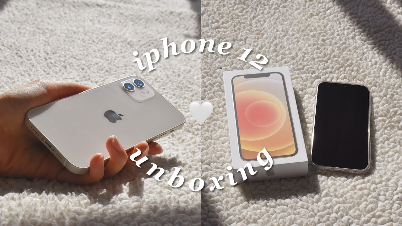 iphone 12 white (256gb) aesthetic unboxing | upgrading from iphone se