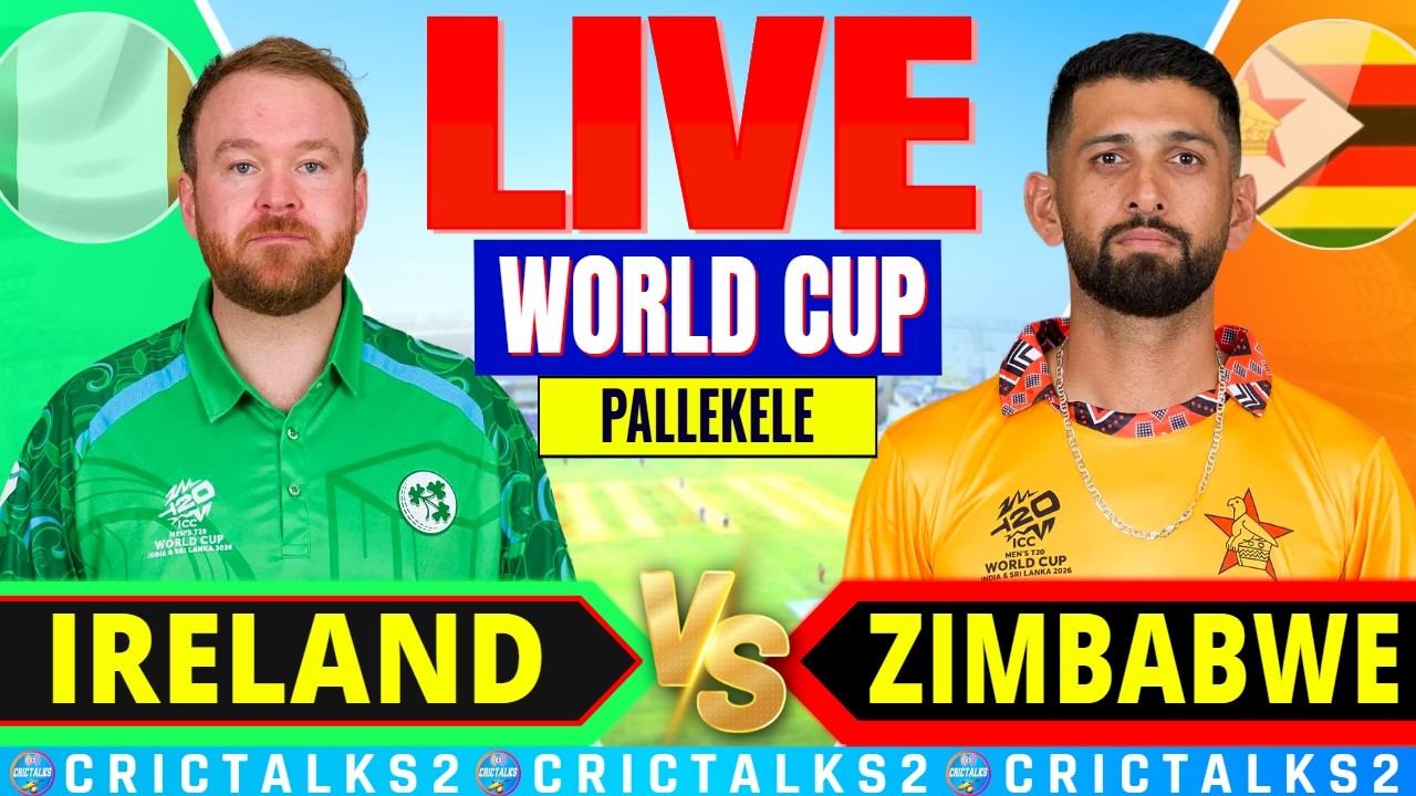 🔴 Live IRE vs ZIM World Cup, Scores & Commentary for Cricket Live Match Today 1st Innings