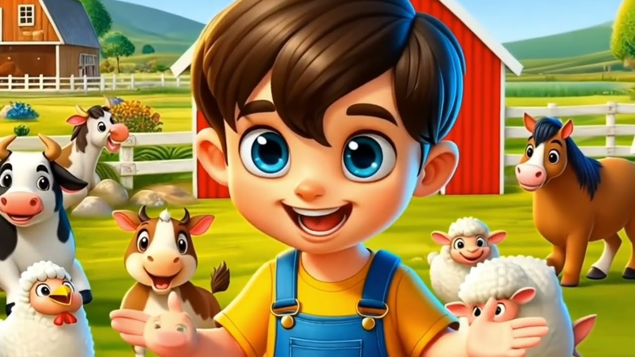 Farmyard Fun | Animal Song For Kids | Kids Songs With Lyrics | Happy Bees TV