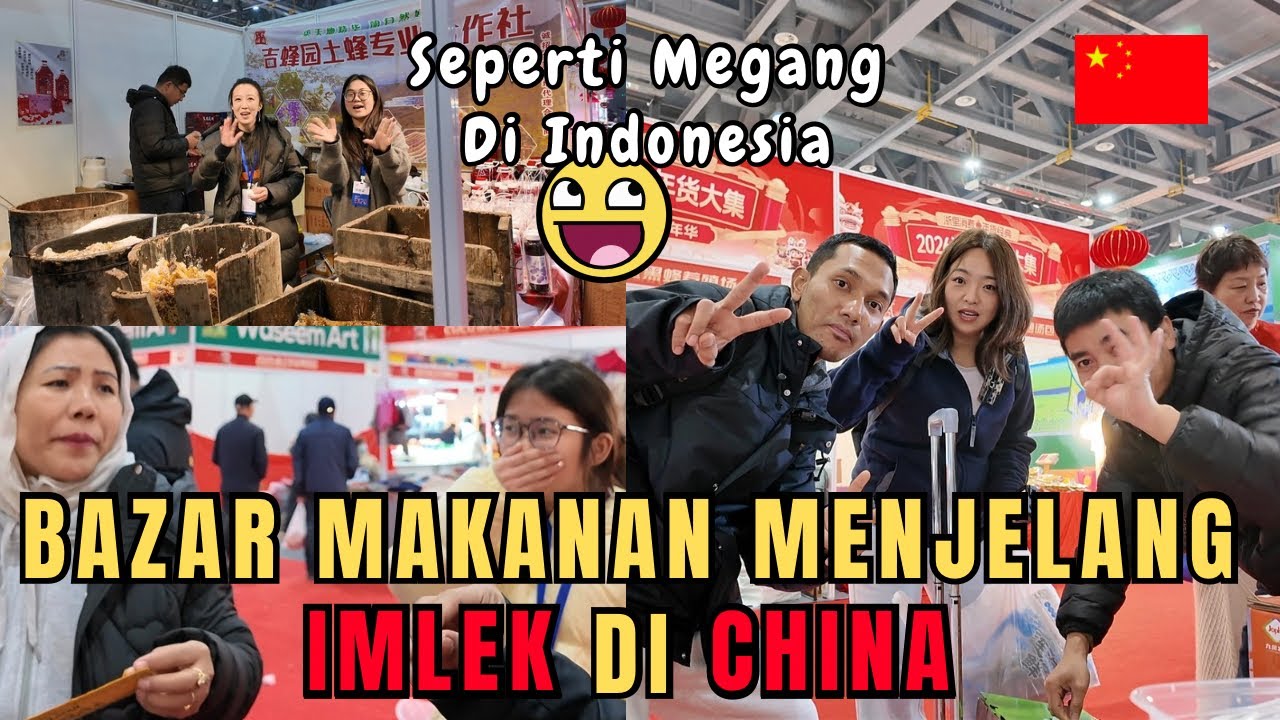 KEMERIAHAN BAZAR MAKANAN MENJELANG IMLEK DI HANGZHOU CHINA 🇨🇳 
