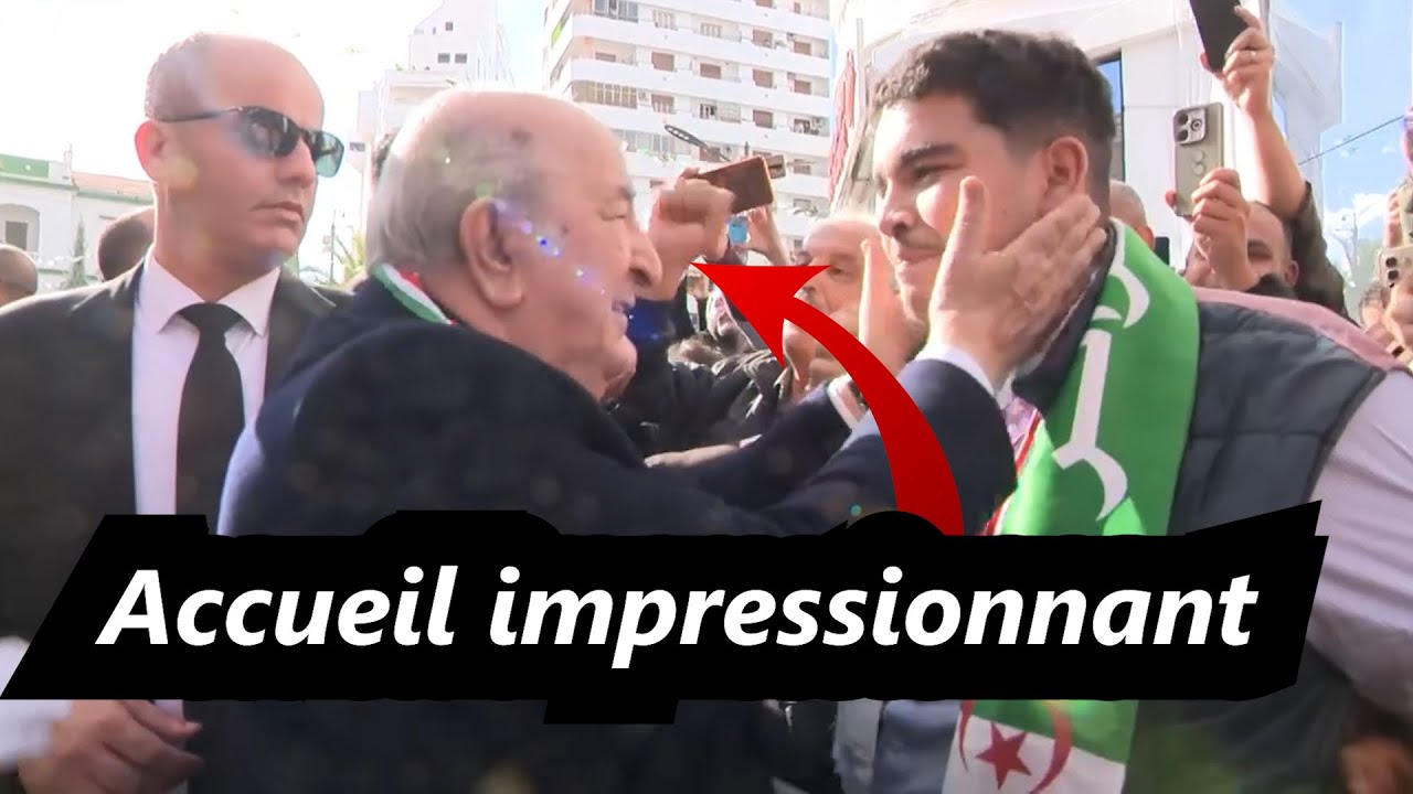 🇩🇿 Accueil populaire, chaleureux et exceptionnel pour le pr&eacute;sident Tebboune &agrave; Constantine