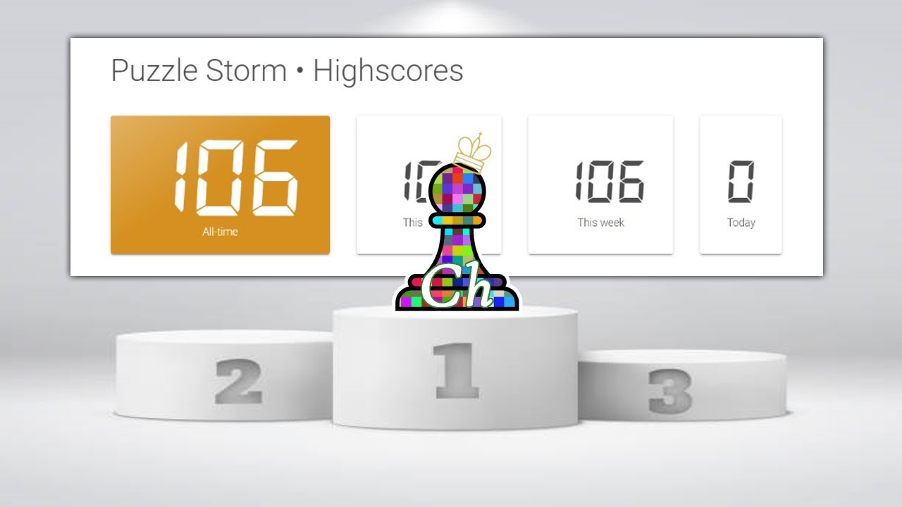 CHESS. SHOCKING NEW RECORD ON VIDEO - 106 in Puzzle Storm!!!