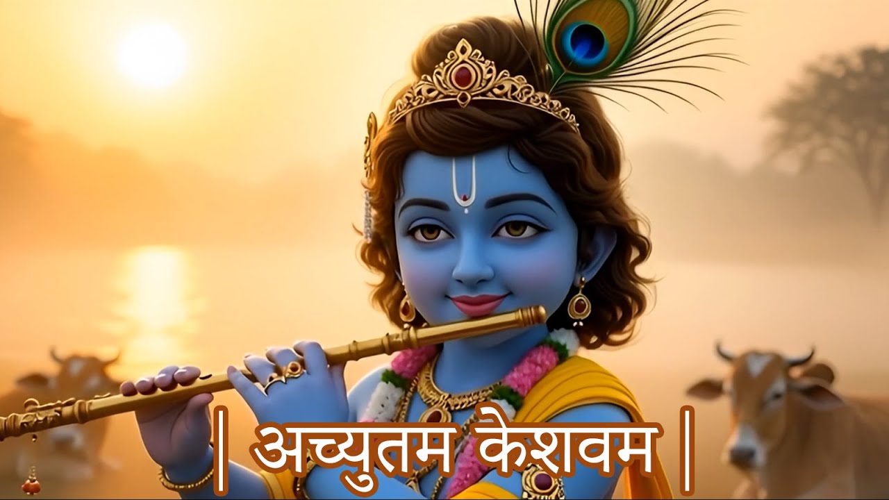 Achyutam Keshavam | अच्युतम केशवम | Soulful Krishna Bhajan | Divine 3D Animation
