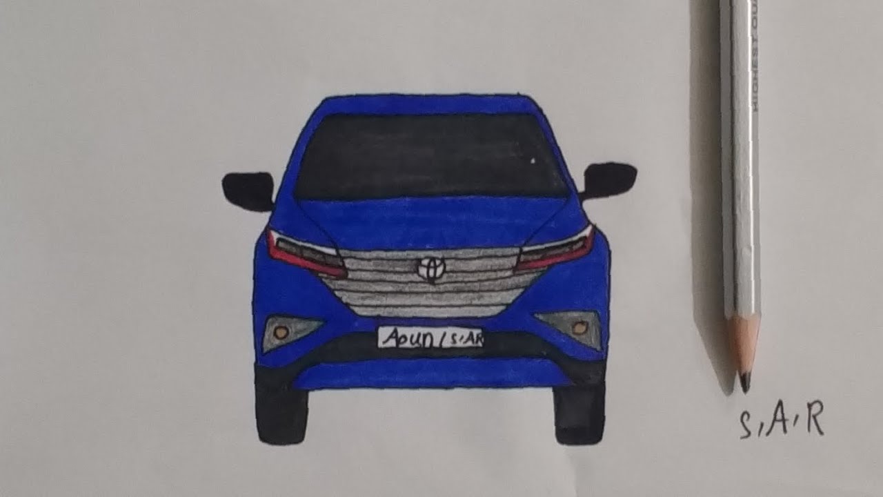 how to draw Toyota Rush 2024 | Car drawing easy | car drawing s,a,r