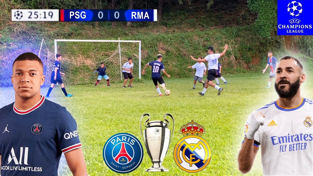REAL MADRID x PSG UEFA CHAMPIONS LEAGUE JOGO 5 x 5 DESAFIOS DE FUTEBOL ‹ Rikinho ›