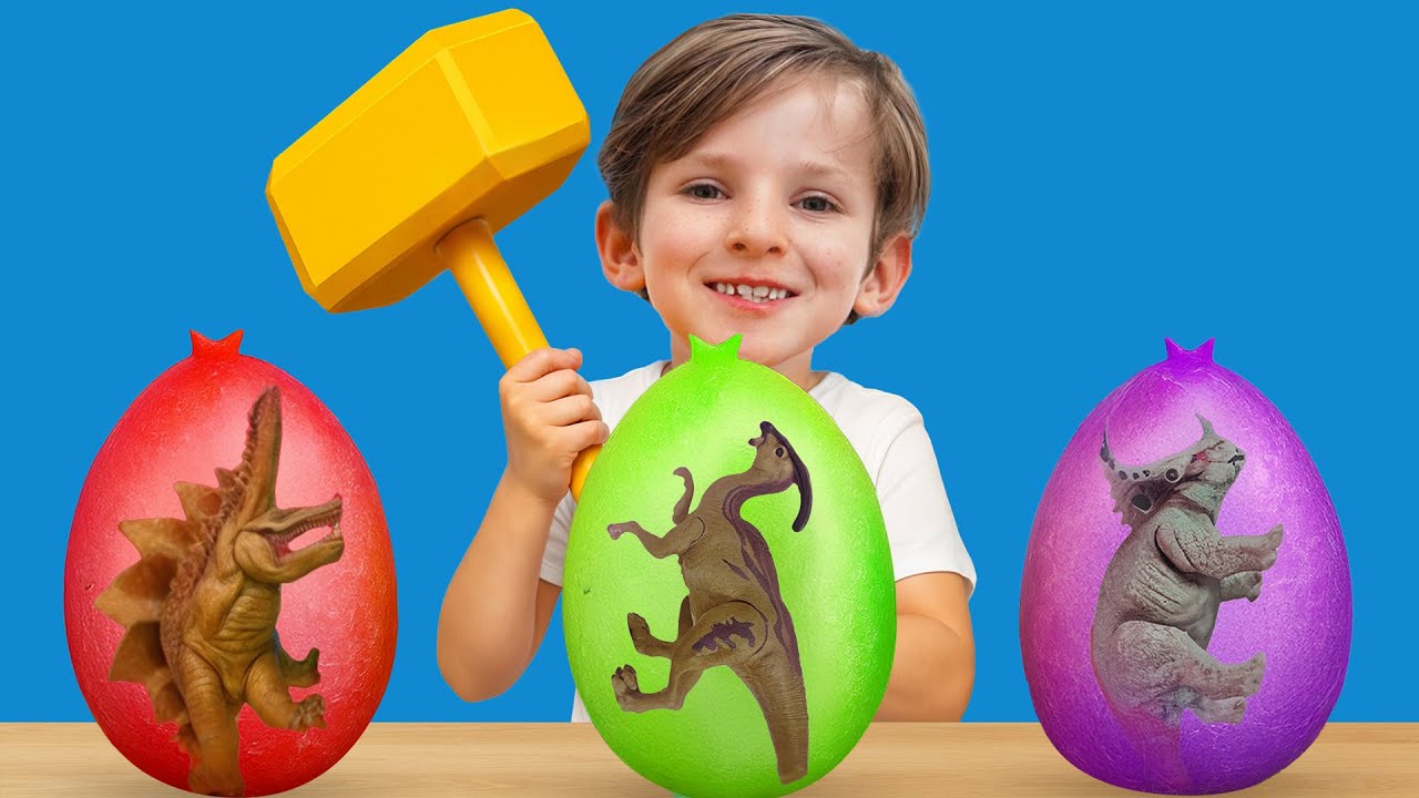 Дети открывают замороженные яйца… и динозавры оживают! 🥚🦖