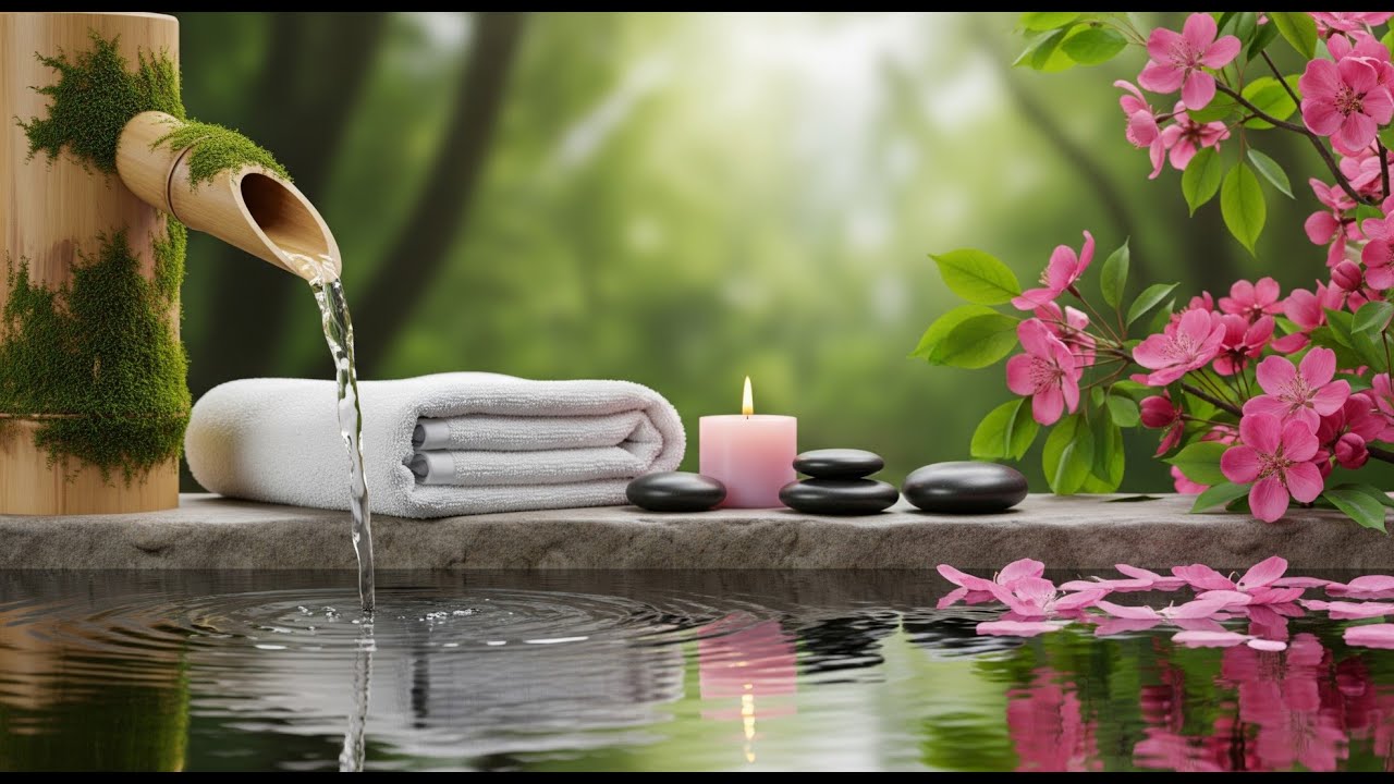 Relaxing Piano Music Healing & Bamboo Water Fountain 24/7 自然の音とともに音楽をリラックス バンブーウォーターファウンテン 【癒し音楽BGM】