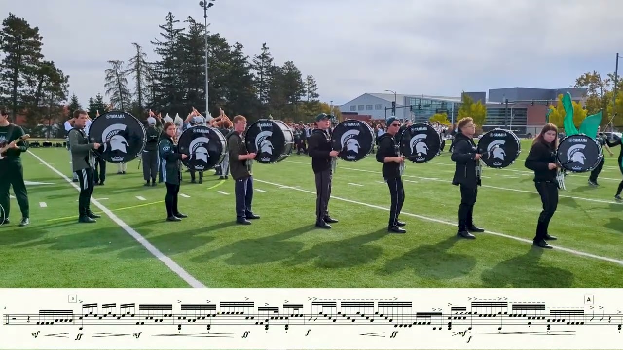 MSU Drumline Bass Solo - Rock Show 2023