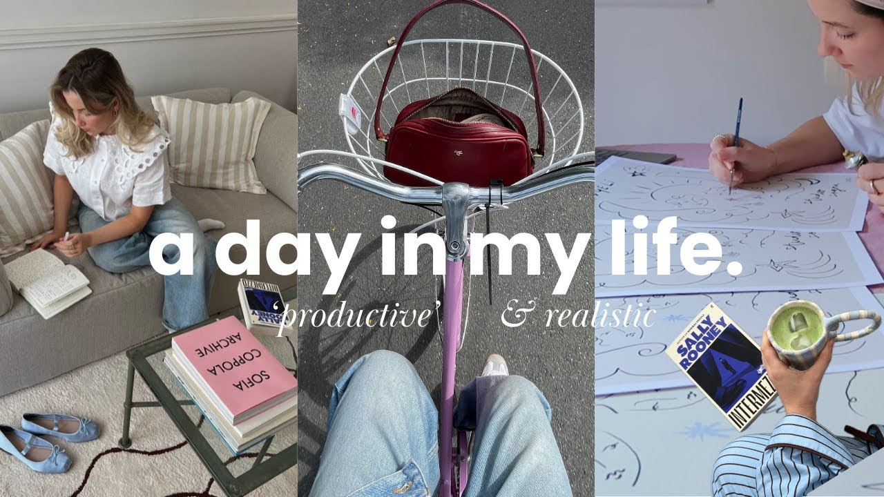 a productive (and realistic) day in my life as an artist & small business owner 💌