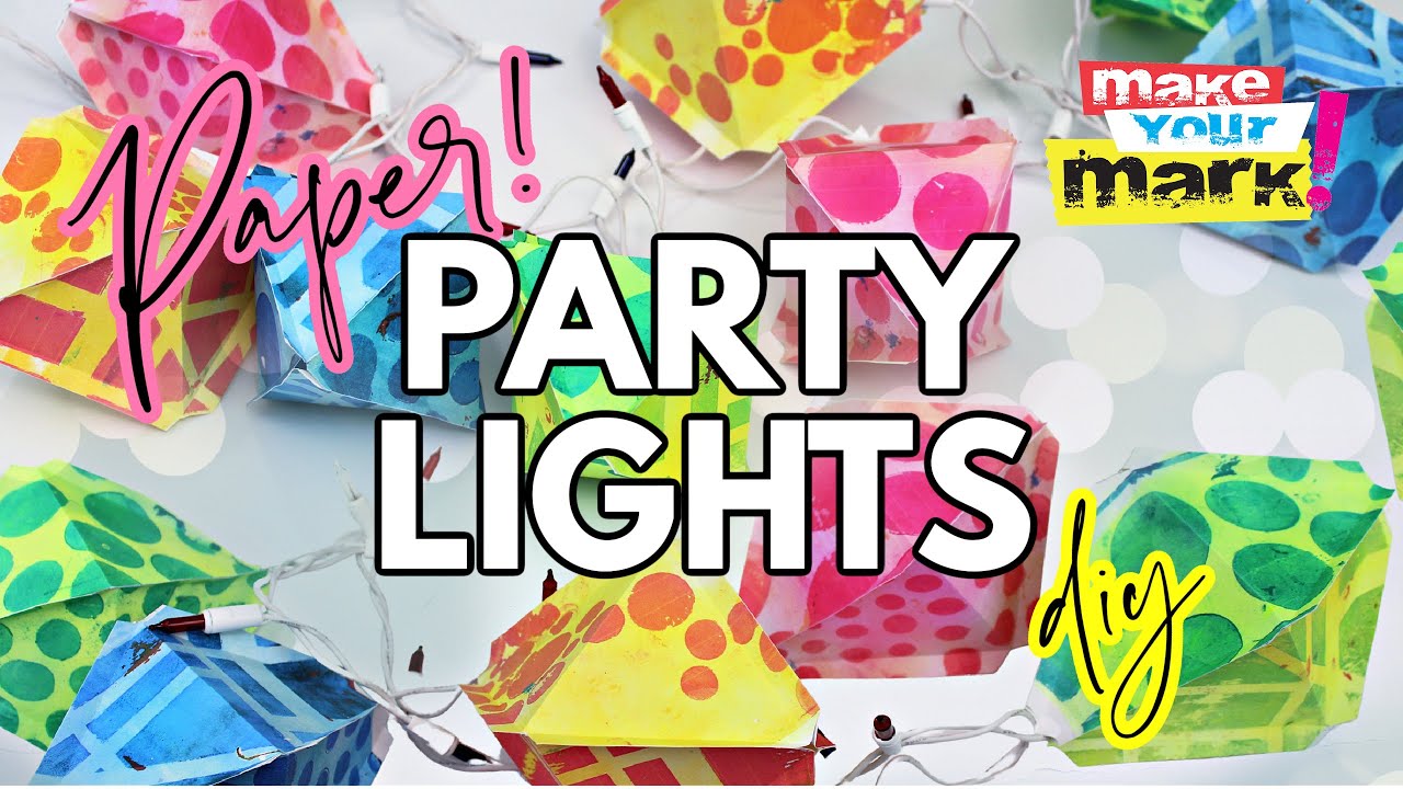 Paper Party Lights with Gel Press