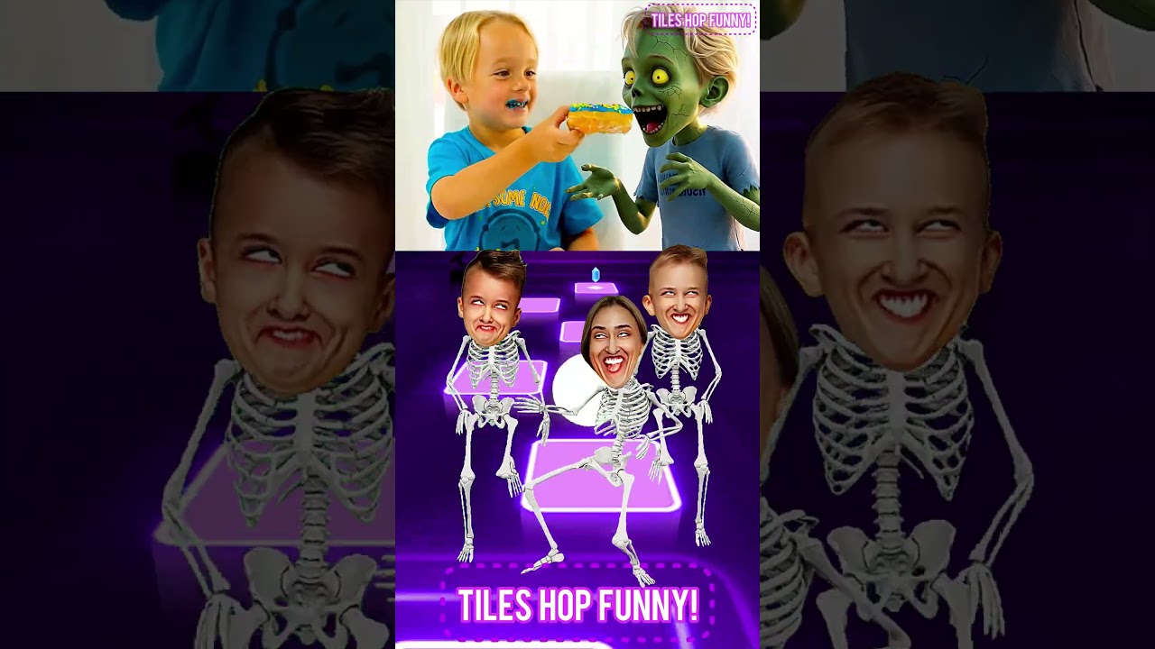 🍩Vlad and Niki Zombies🍩 Dame Tu Cosita | Coffin Dance Song Cover | Tiles Hop #tileshop #vladandniki