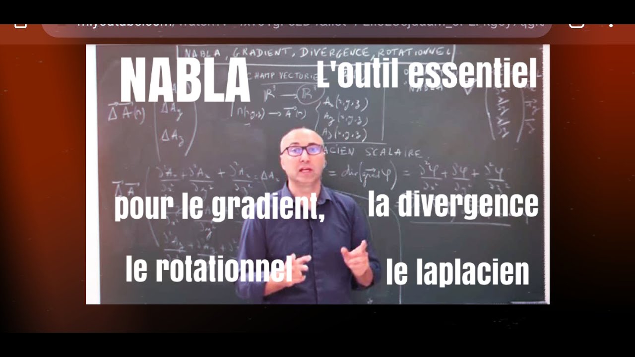 Nabla, l'outil essentiel pour le gradient, la divergence, le rotationnel...