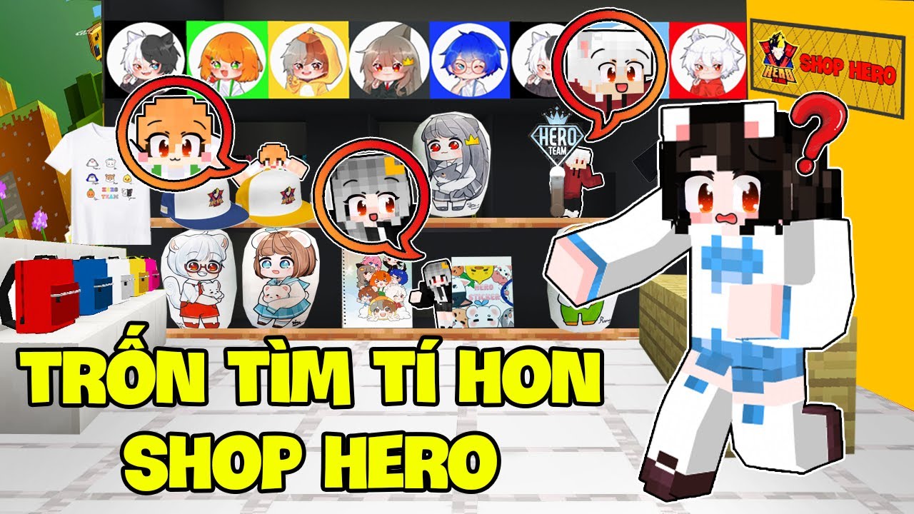 SAMMY THỬ THÁCH 24H TRỐN TÌM SIÊU TÍ HON TRONG SHOP HERO TEAM MINECRAFT