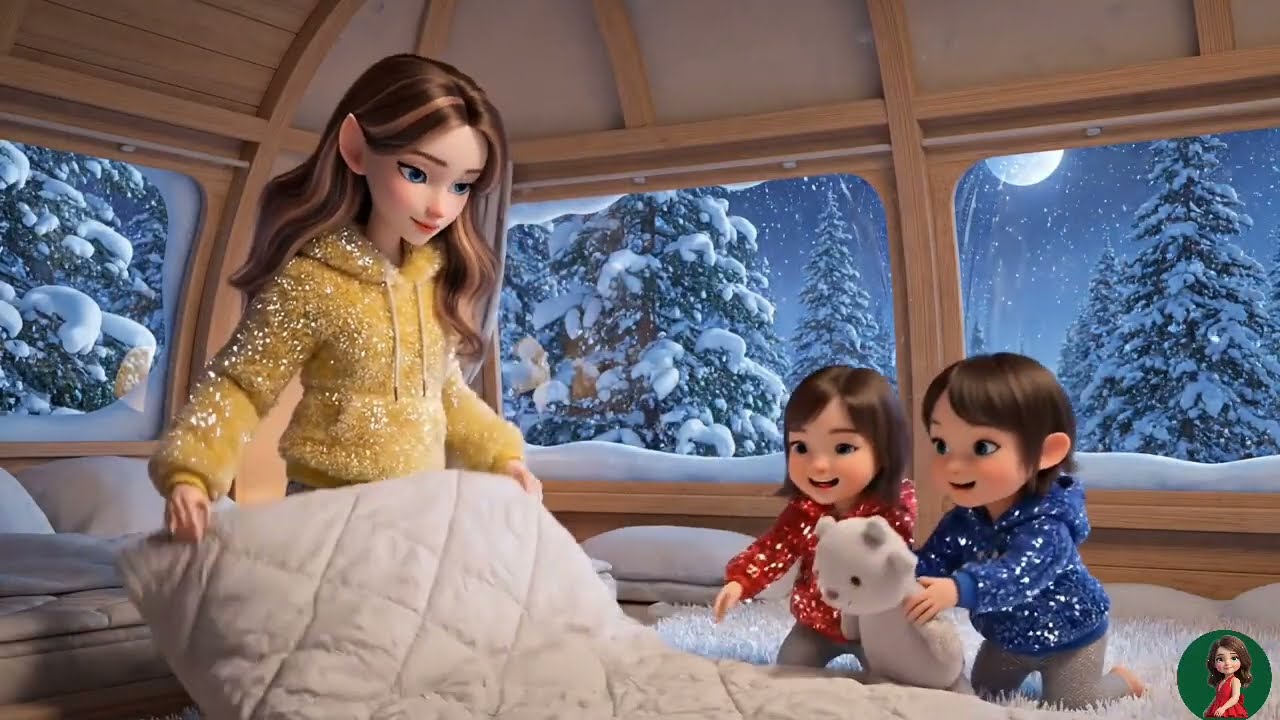 Peaceful Snow Camping Life with Kids ❄️ Trailer Van Life & Cooking | Studio Ghibli Vibes