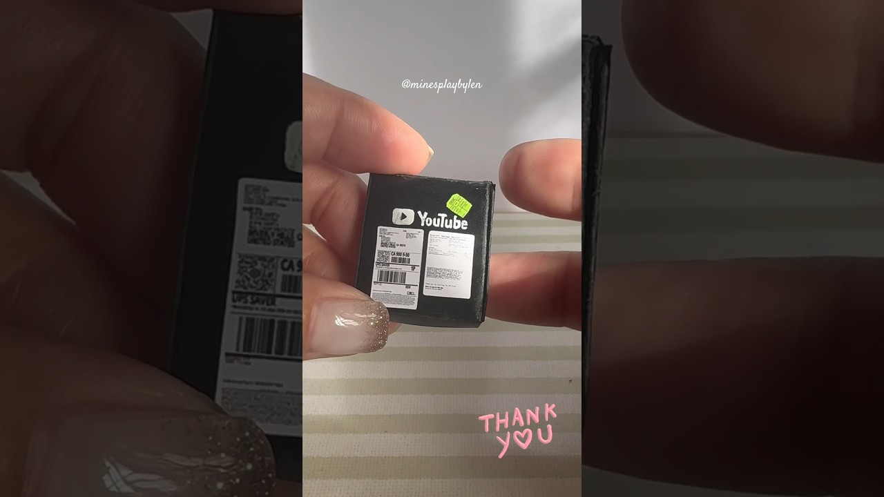 Unboxing mini silver play button❤️ #mini #minitoys #miniature #diy