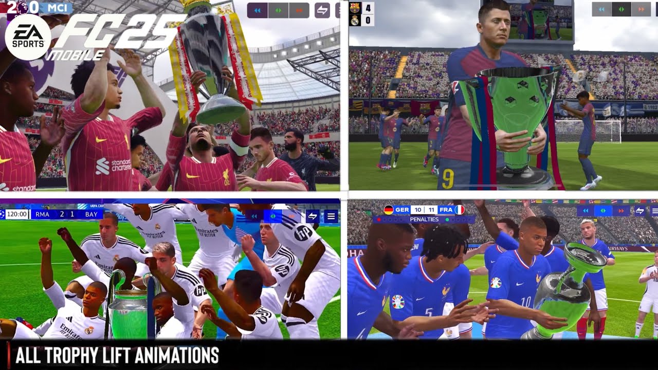 EA SPORTS FC MOBILE | Все анимации поднятия трофеев