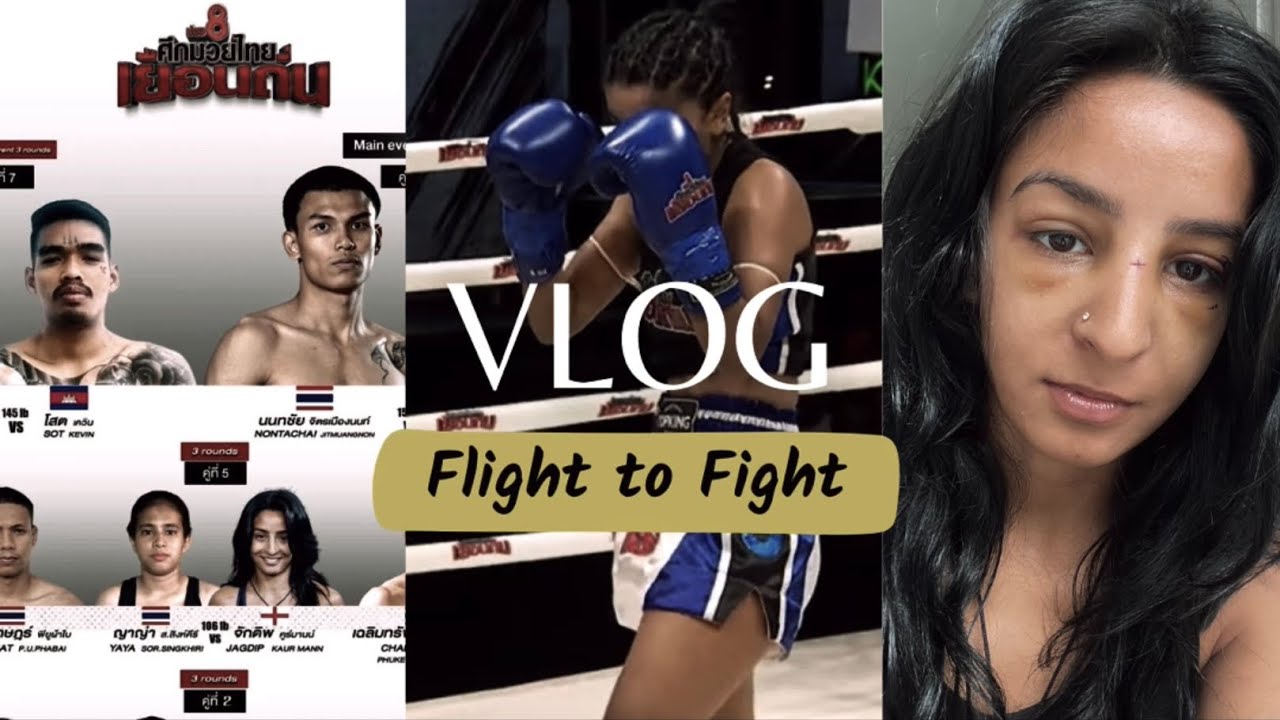 Fight VLOG: I Travelled in Thailand to fight alone! Muay Thai Female Fight 47kg
