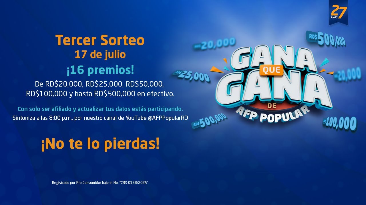 Tercer sorteo Gana que Gana 2025