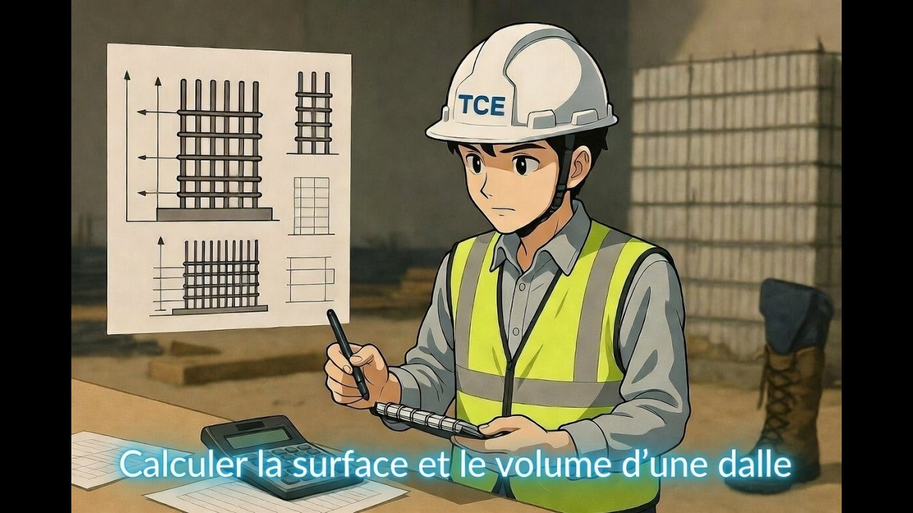 Calculer la surface et le volume d'une dalle