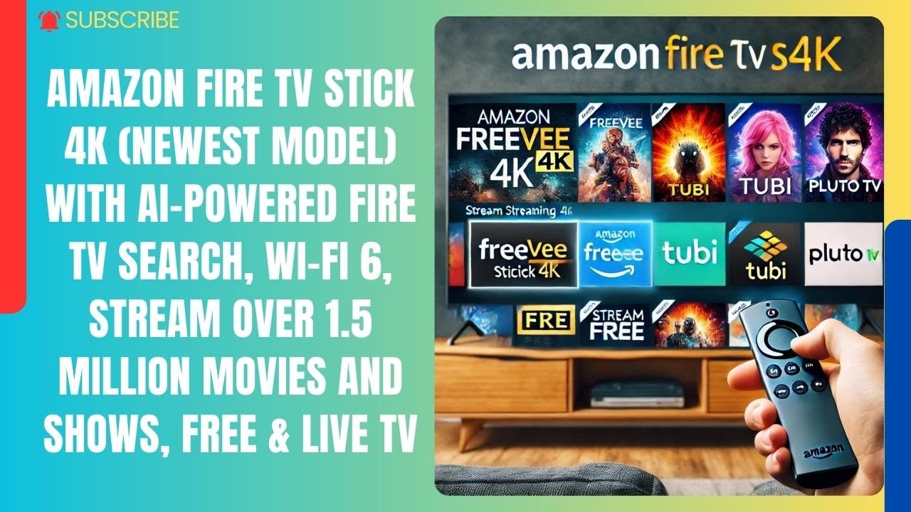 Amazon Fire TV Stick 4K: AI Search, Wi-Fi 6, 1.5M+ Movies & Free Streaming!