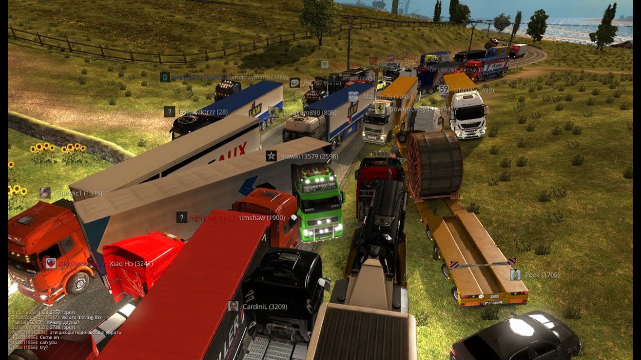 ETS2 MP | Duisburg-Calais | Heavy traffic jam & Totaly chaos