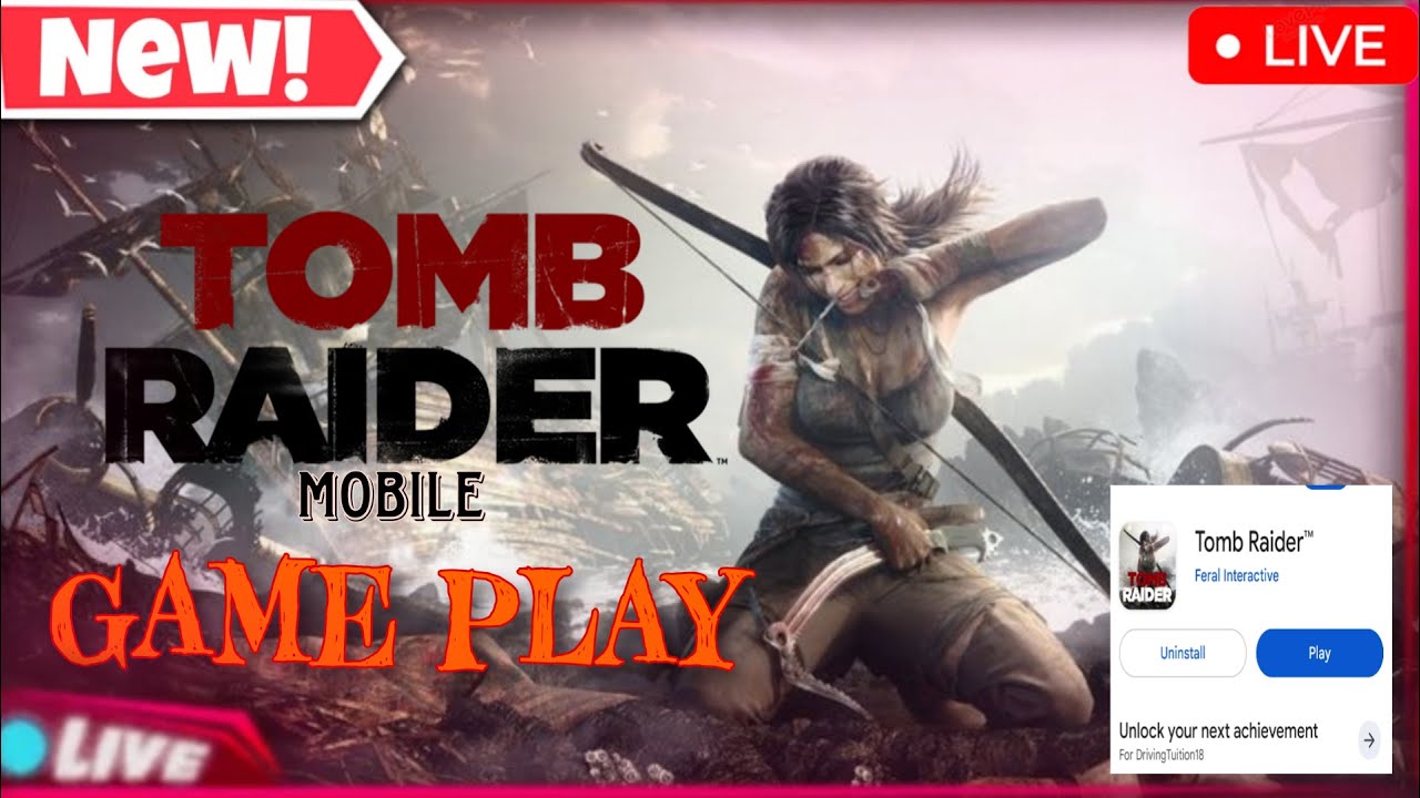 🔥 Tomb Raider Mobile 😱Epic Adventure Gameplay | Lara Croft Mission Begins#live