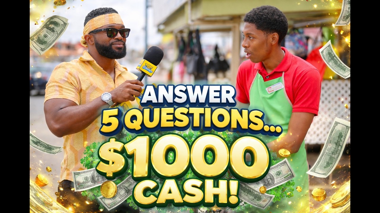 Answer 5 Questions… Win $1000 💰😂 | Trinidad Street Trivia