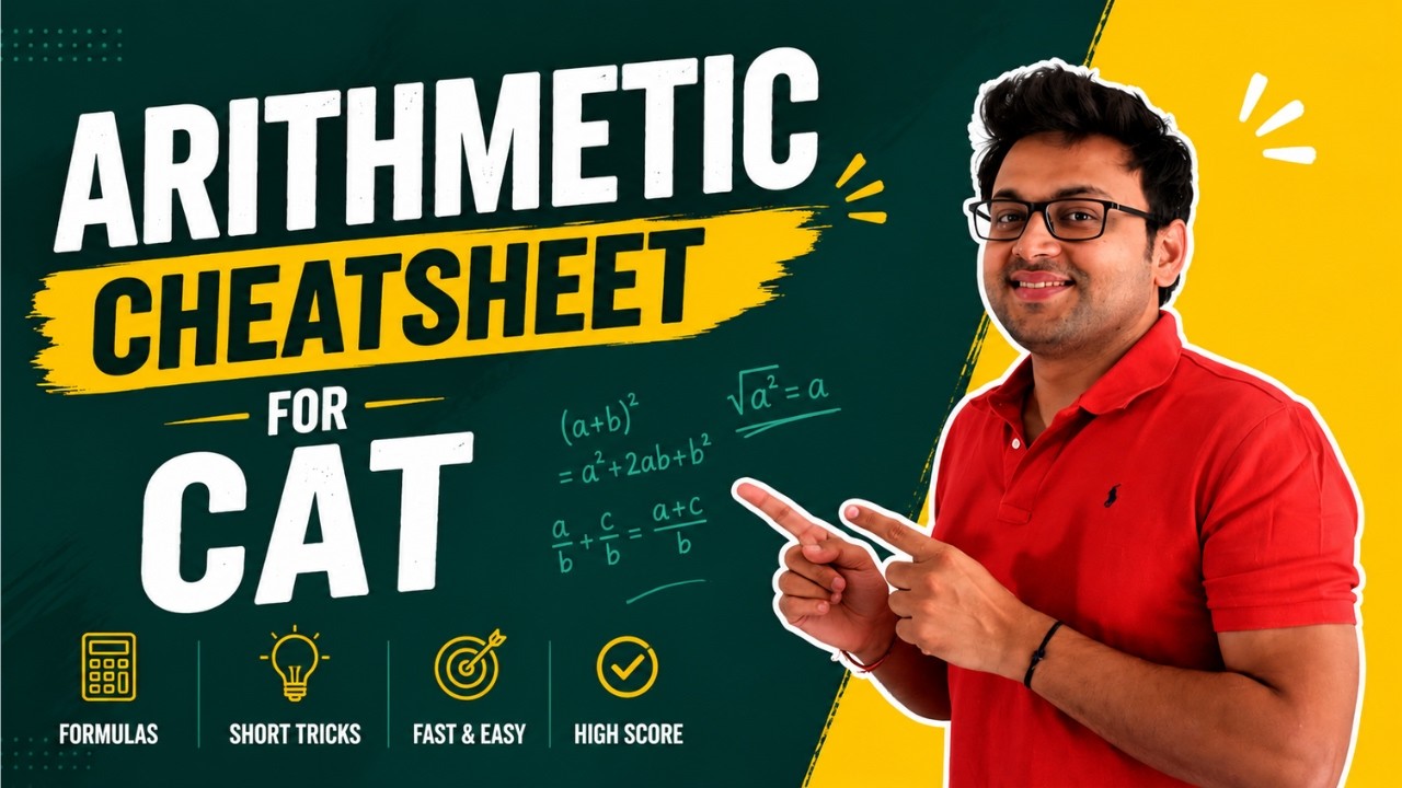 Arithmetic Cheatsheet for CAT 25 | 30 Marks in 30 Minutes | Most Important Formulae