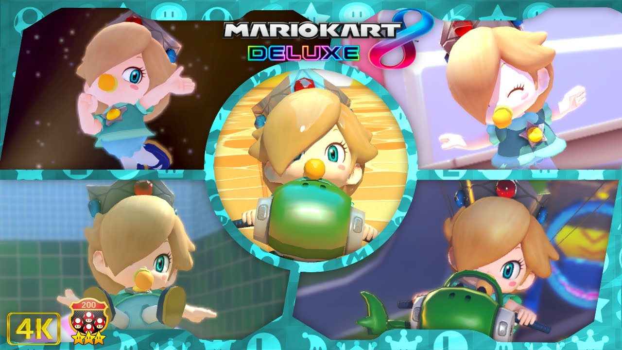 Mario Kart 8 Deluxe DLC ⁴ᴷ Full Booster Pass Course (200cc, All 12 DLC Cups) Baby Rosalina gameplay