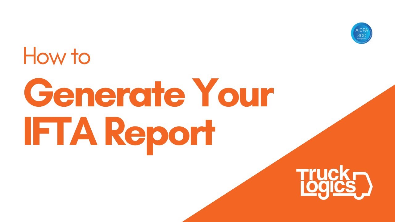 How To Generate An IFTA Report With TruckLogics