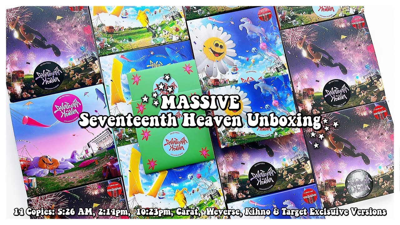 MASSIVE Unboxing of Seventeenth Heaven ✰ 5:26 AM, 2:14pm, 10:23pm, Carat,  Weverse, Kit & Target Ver