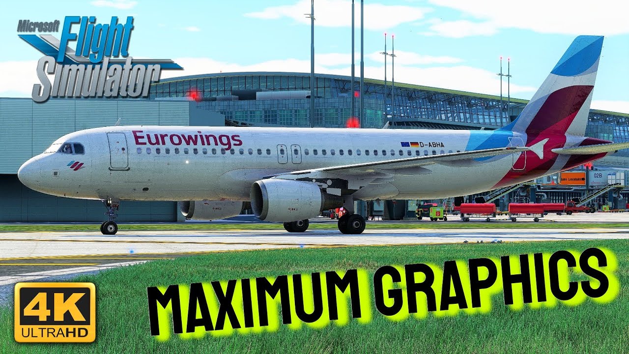 Flight Simulator 2022 4K | ULTRA GRAPHICS | EUROWINGS A320 CEO Takeoff At Hamburg Airport