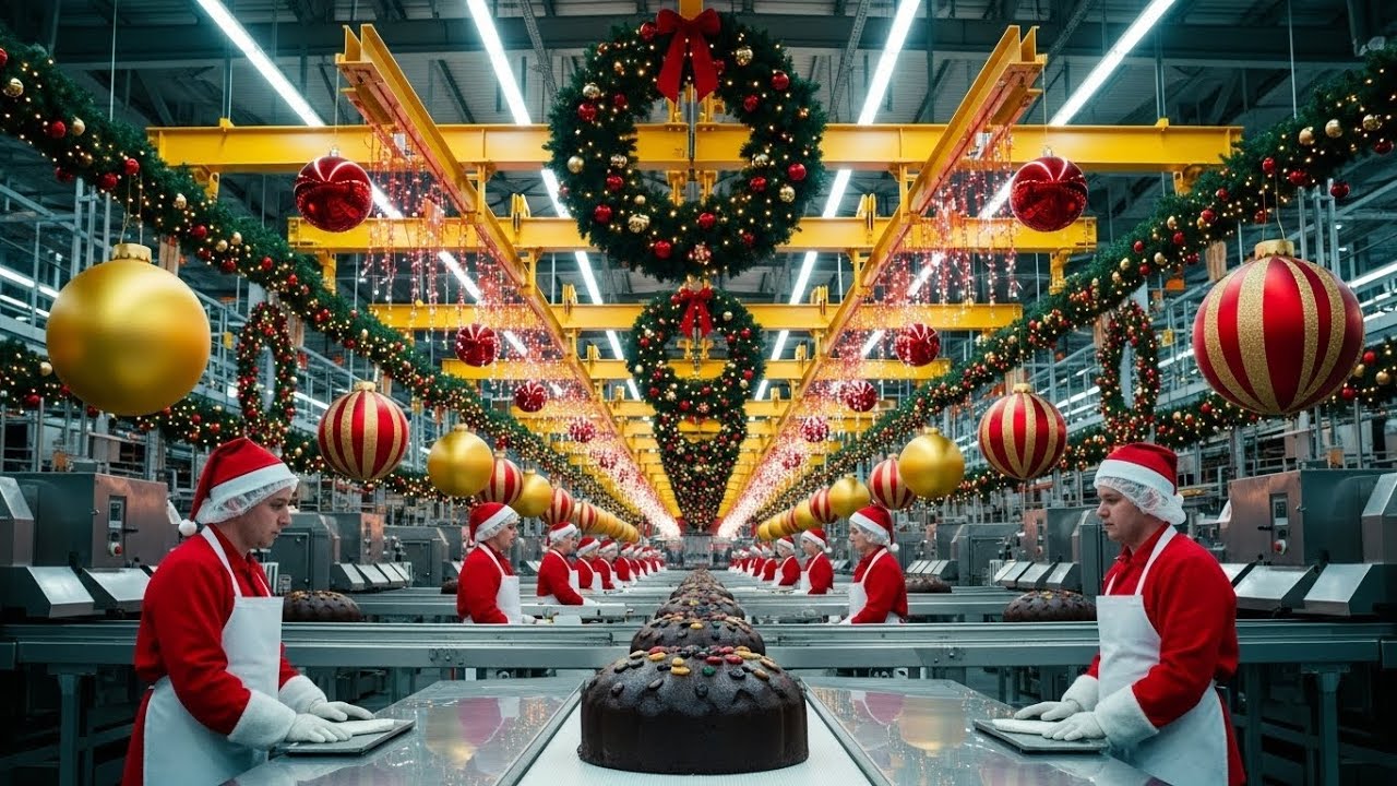 Inside the Christmas Cake Factory – (Full Process) How Luxury Cakes Are Made