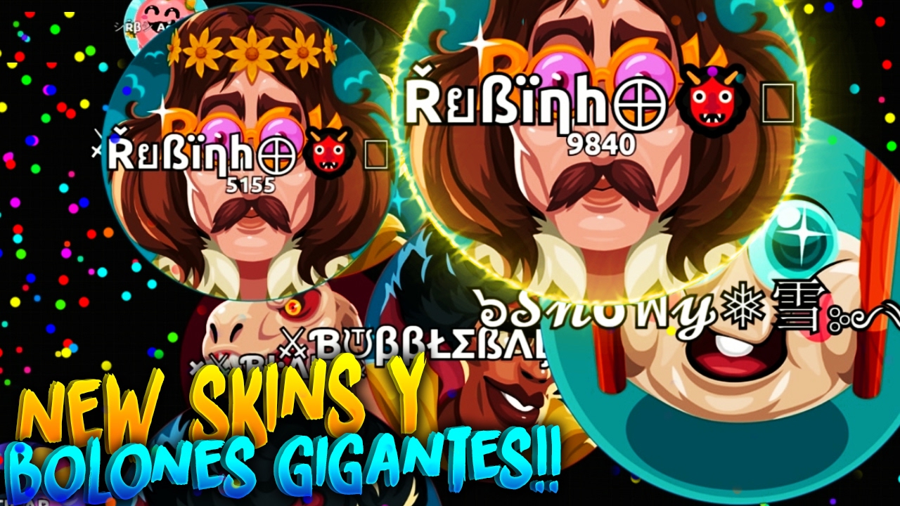 Nuevos Skins ROCK STARS & Bolones Gigantes!! | Agar.io | Rubinho vlc