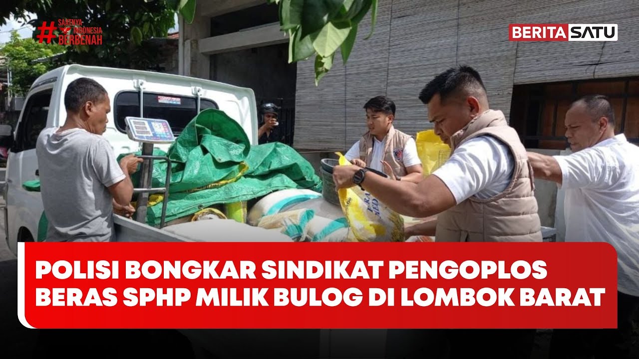 Polisi Bongkar Sindikat Pengoplos Beras SPHP Milik Bulog di Lombok Barat #Beritasatu