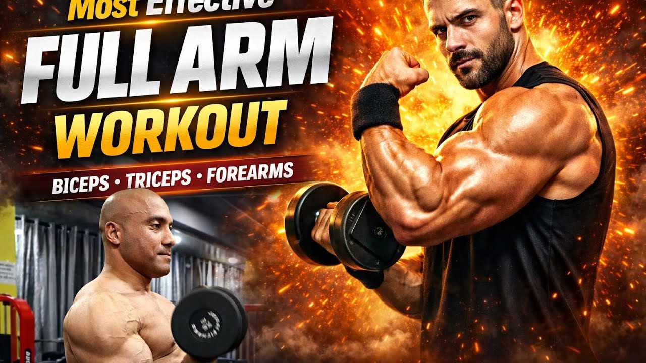 Most Effective Full Arm Dumbbell Workout | 9 Best Exercises for Biceps, Triceps & Forearms