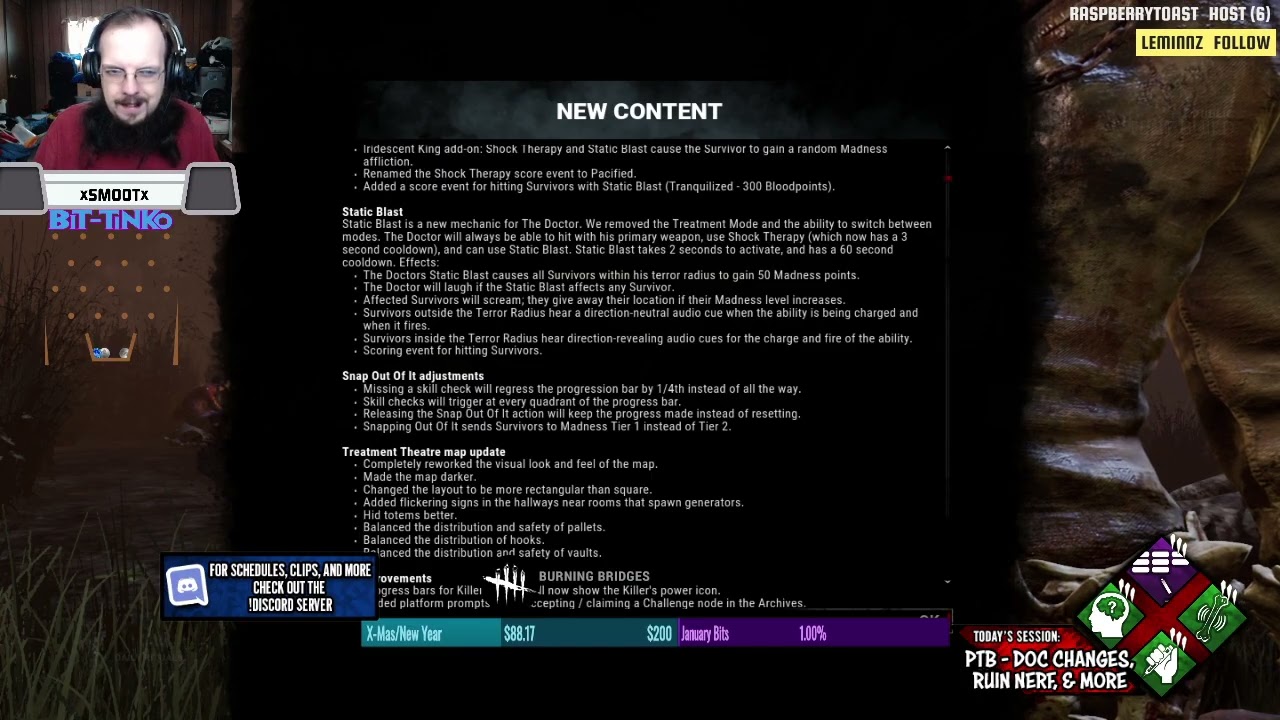 DBD PTB - Hex Ruin Nerf, Doctor Changes, & More | 1-7-2020 (Full Broadcast)
