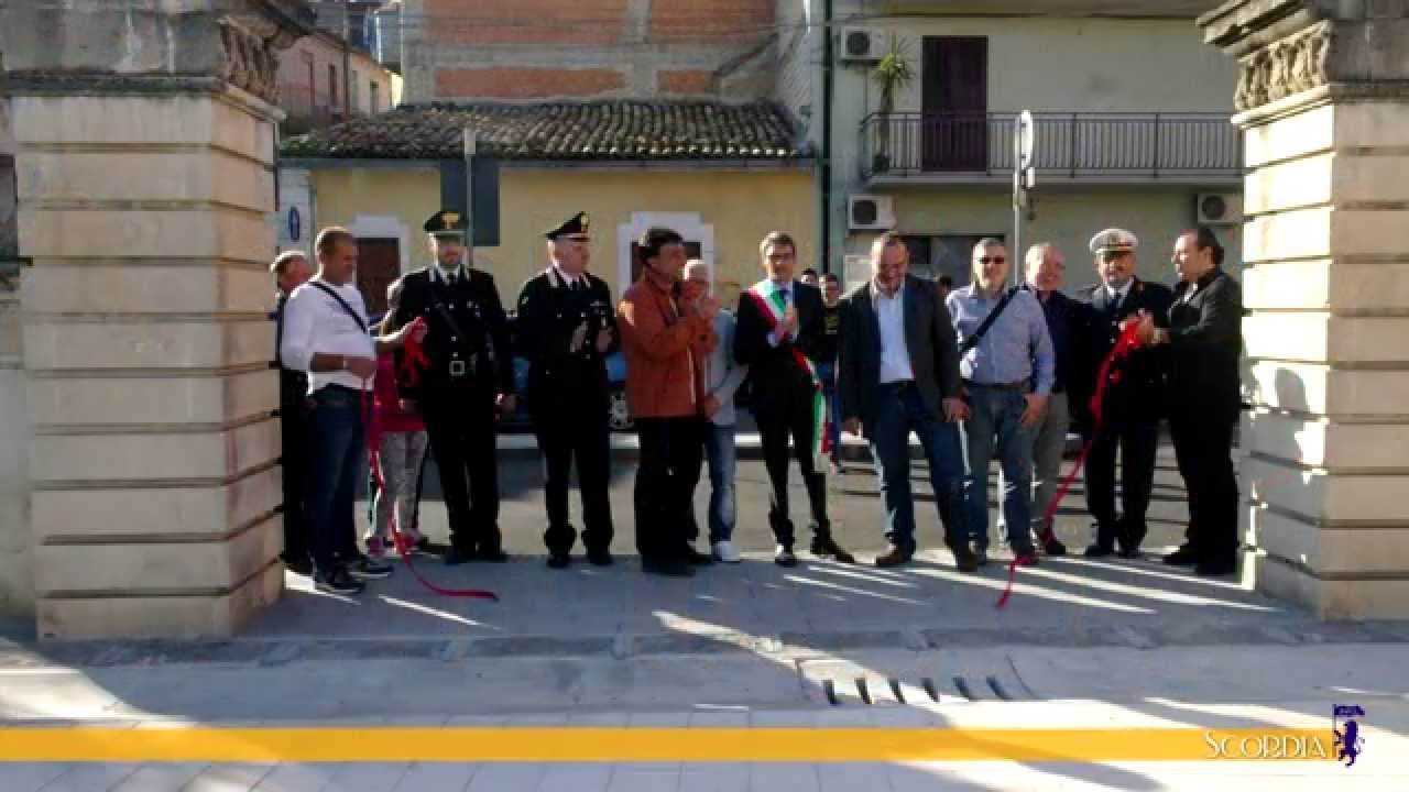 Scordia: inaugurazione piazza ex parcheggio