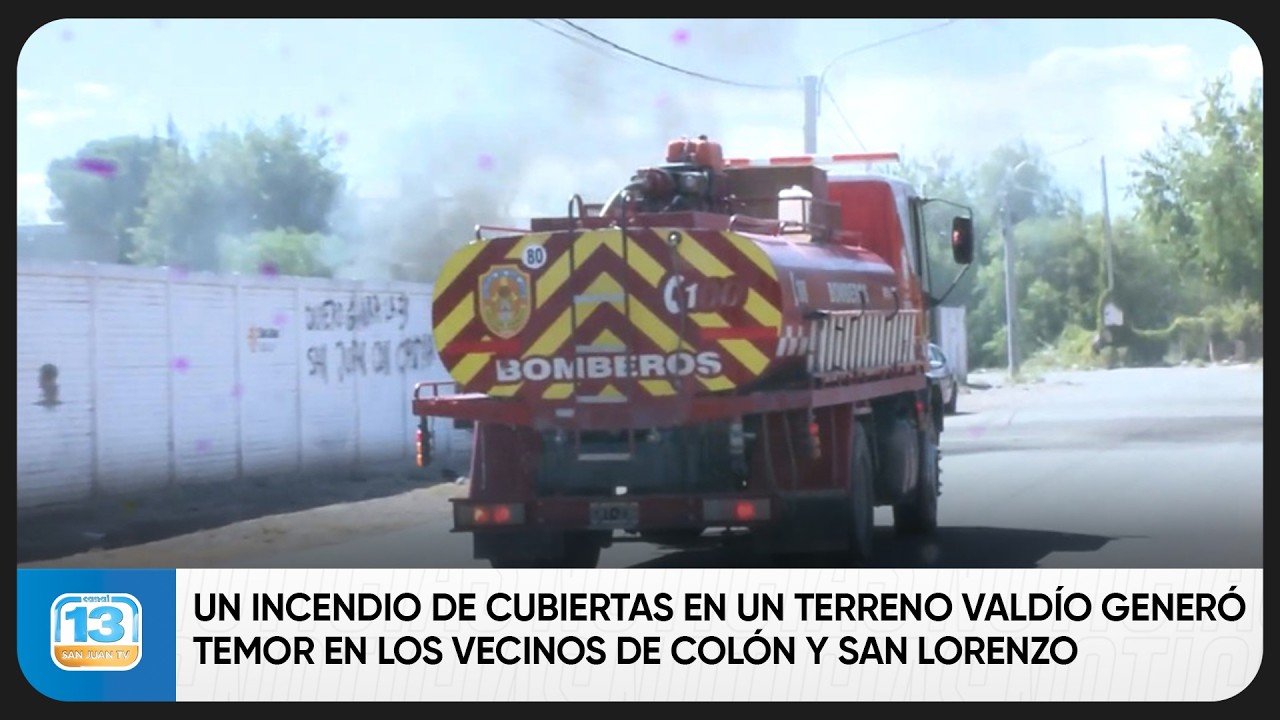 Un incendio de cubiertas en un terreno valdío generó temor en los vecinos de Colón y San Lorenzo