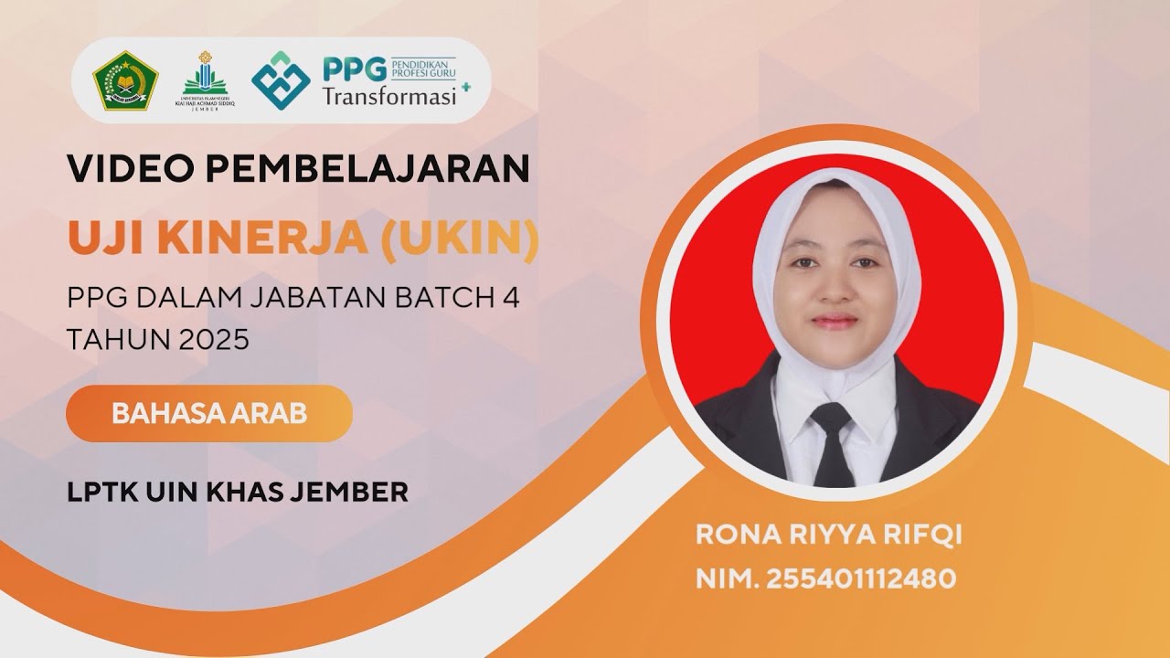 VIDEO UKIN | PPG DALJAB BATCH 4 2025 | BAHASA ARAB | الحج والعمرة | UIN KHAS JEMBER