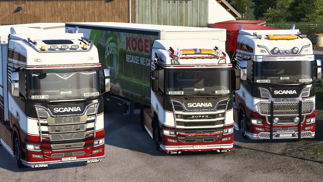 Ruta En El Sur De Noruega Con Los Camiones Scania De Empresa | #40 ETS2 TruckerMP