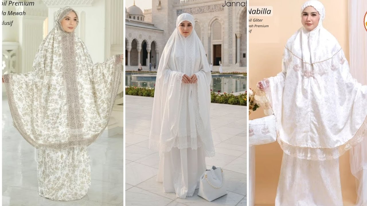 30+ MODEL MUKENA UNTUK LEBARAN MOTIF MEWAH TERBARU / Part 3