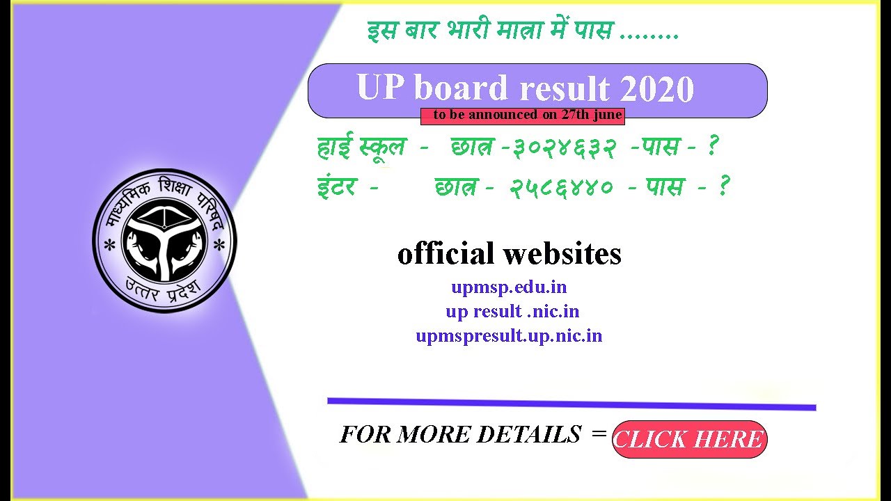 UP board result 2020