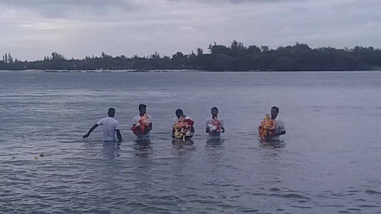 Ganesh Chaturthi celebrations, Tamarin Beach, Mauritius