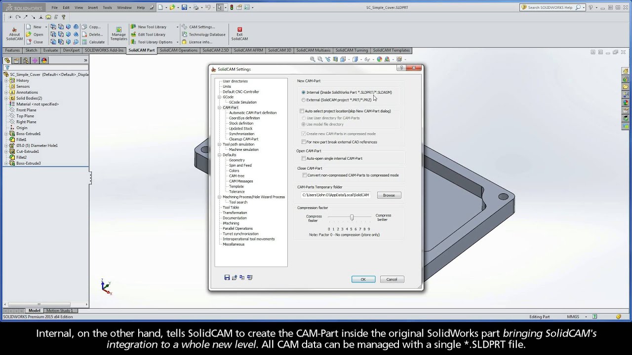 SolidCAM Jumpstart - Create a New Milling CAM Project