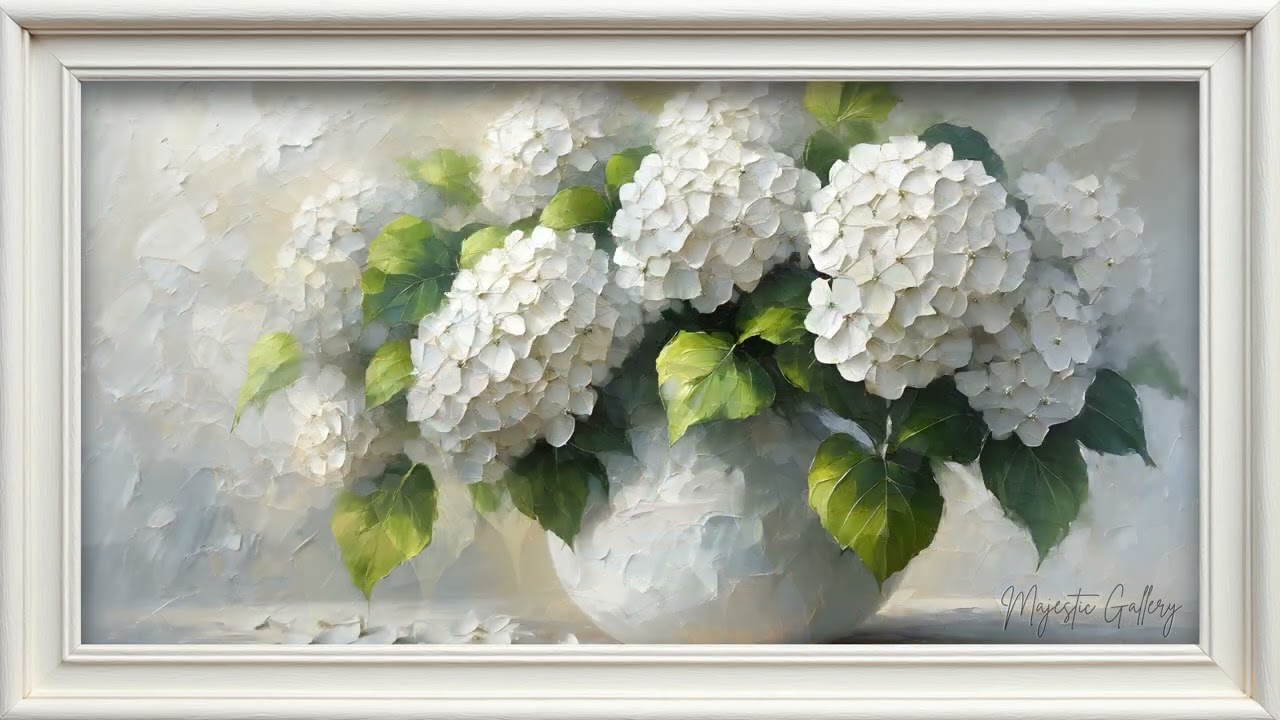 Modern Hydrangeas Screensaver |  Frame ART TV |  FREE Wallpaper