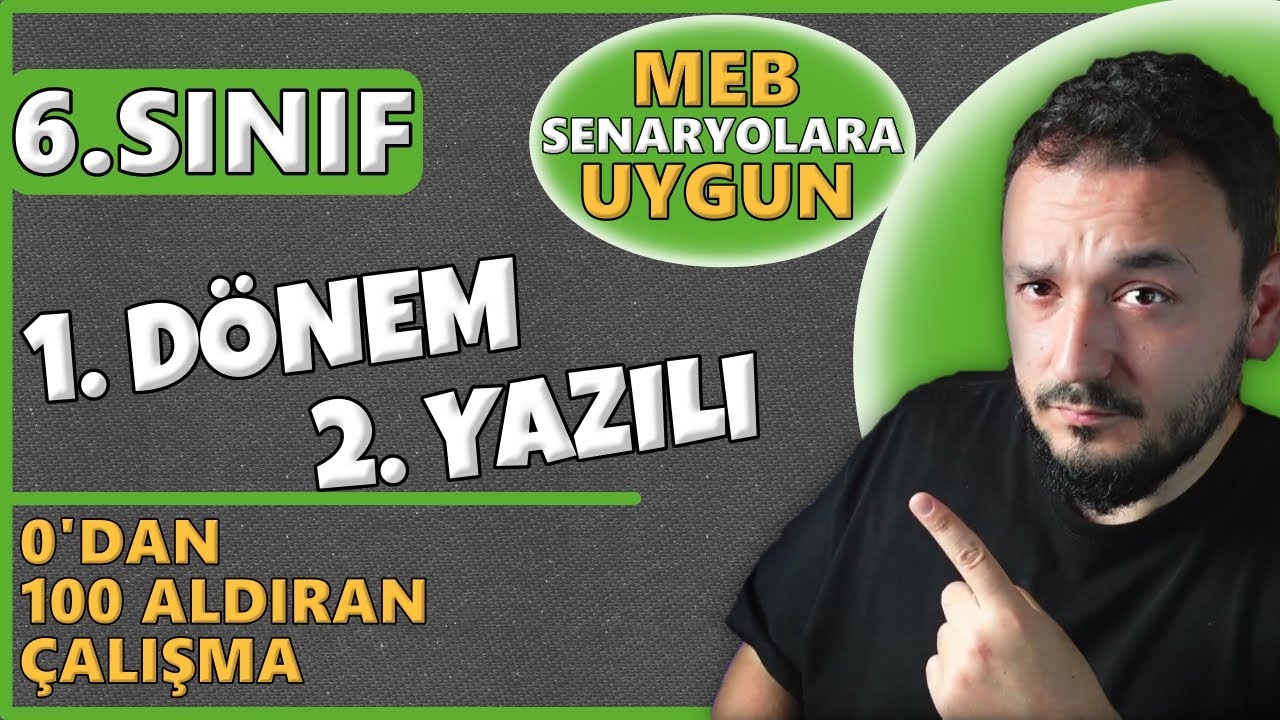 6. Sınıf Matematik 1.Dönem 2.Yazılı | Sıfırdan 100 AL